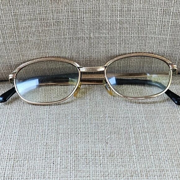 Vintage Safilo Women Eyeglasses Frame Gold Tone Glasses Eye Wear Frame Italy - Picture 2 of 13